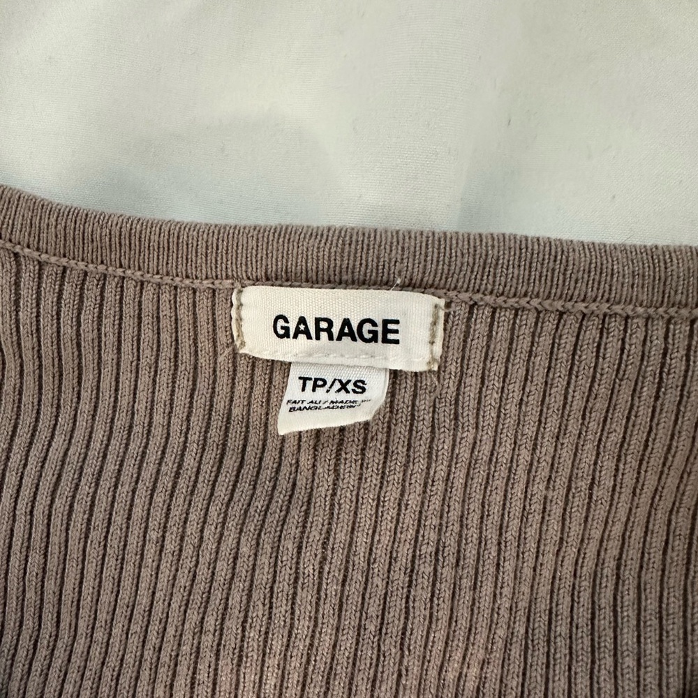 Garage Ribbed Button-Up Top - Picture 2 of 5